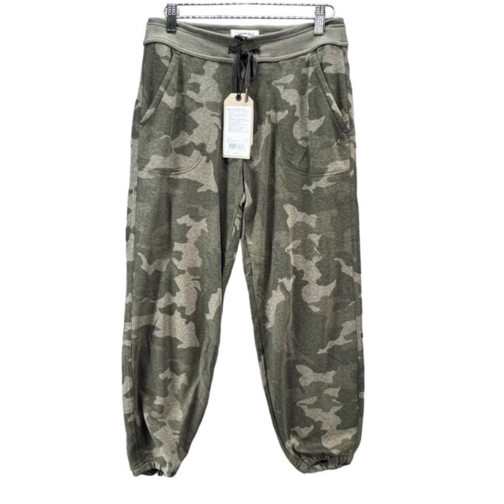 Prana Sweatpants Womens S Green Camo Jogger Cozy Up Ankle Pant Soft Hemp Tencel